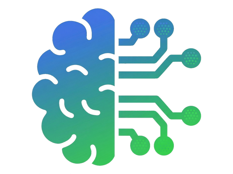 Brain and circuit illustration representing ML and AI